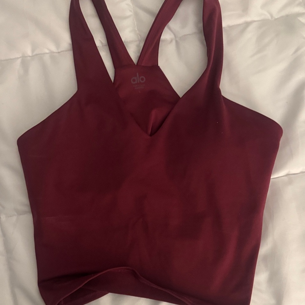ALO Yoga Deep Red Tank Top